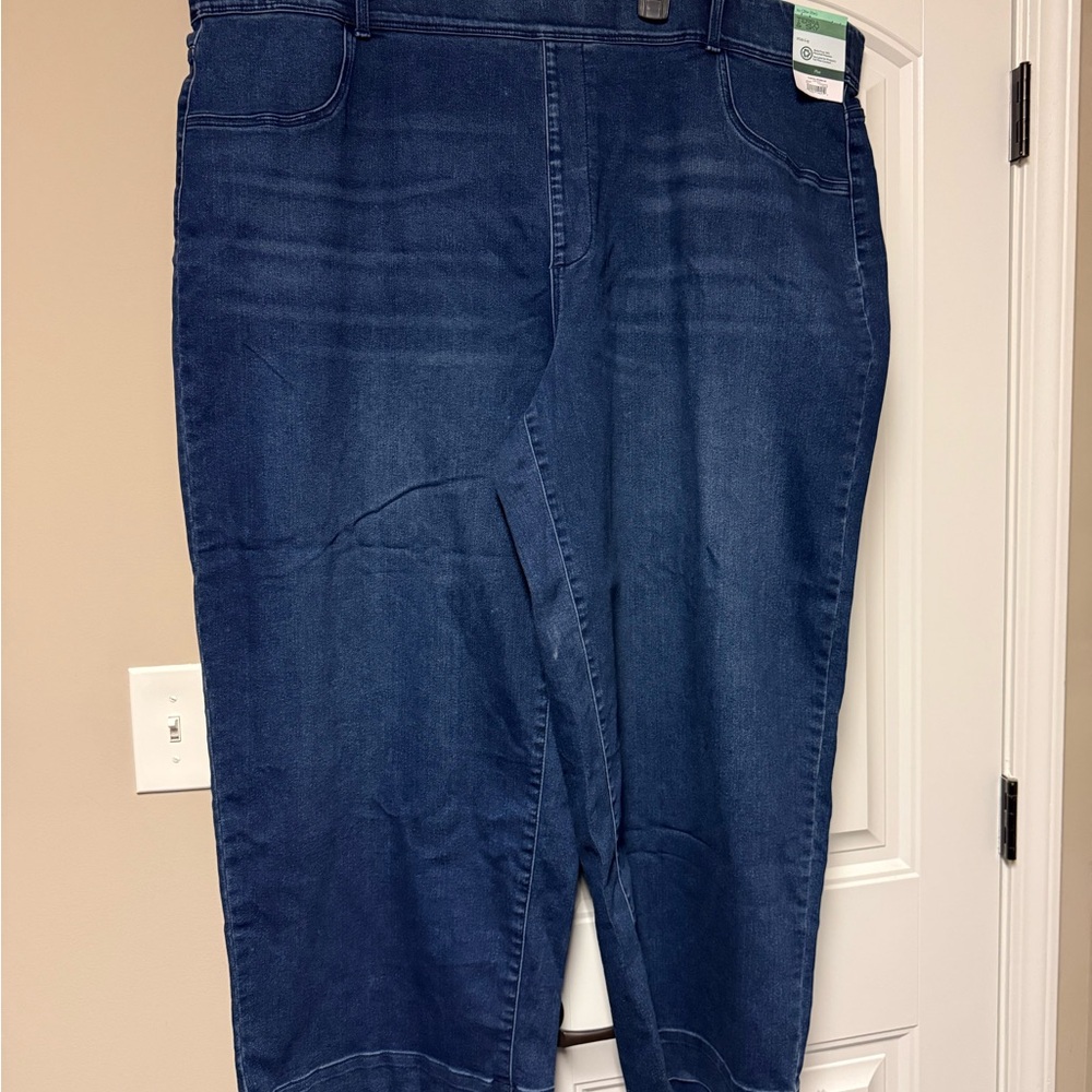 Terra & Sky Wide Leg Pull On Jeans